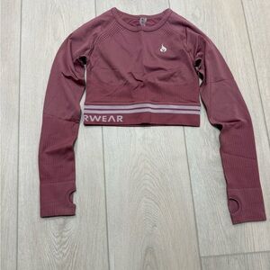 Ryderwear Rose Long Sleeve Crop Top